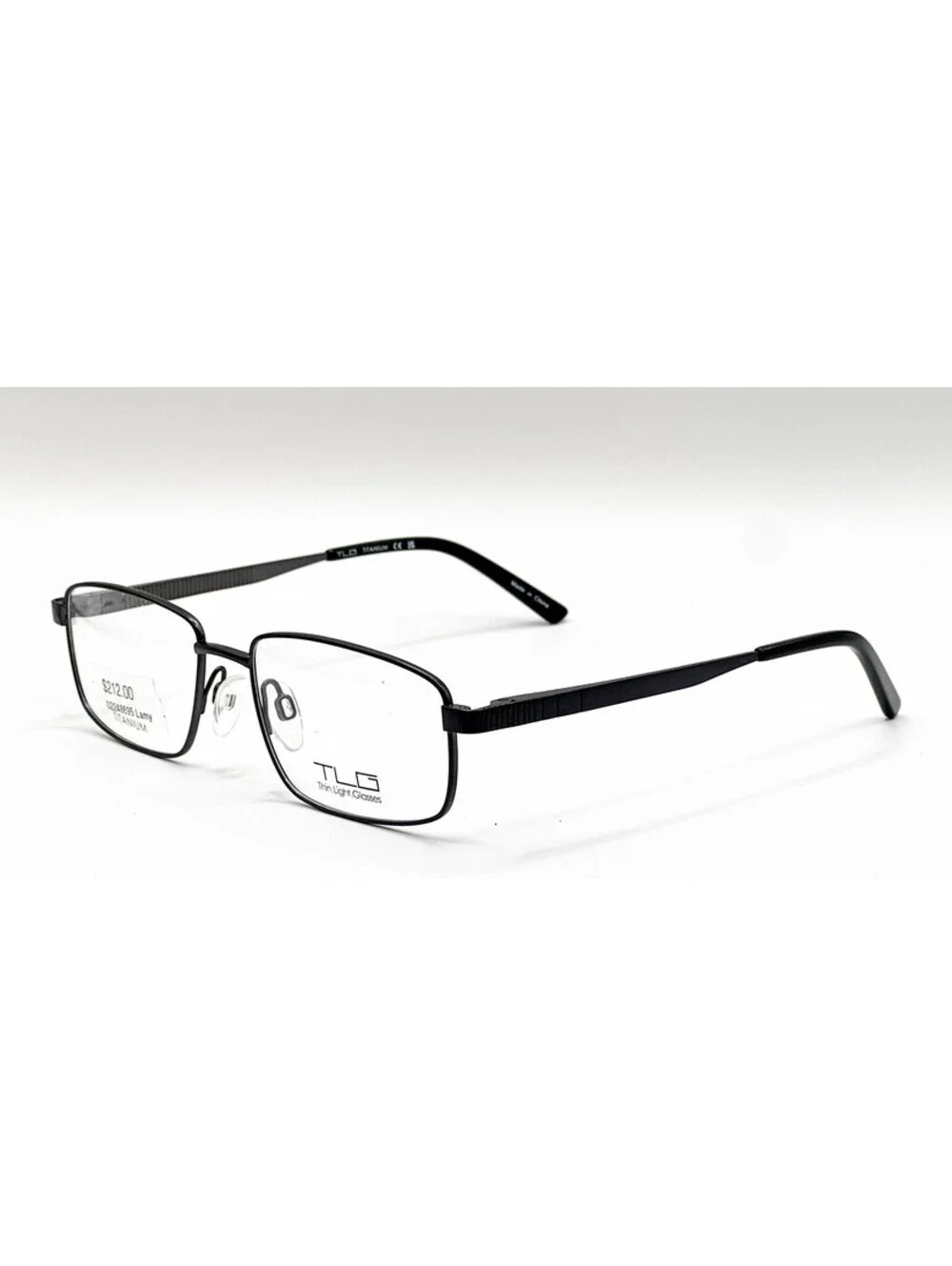 Tlg NU017 C01 Gunmetal Rectangle Authentic Eyeglass Frames 53-17-145